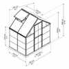 Image of Palram Hybrid Greenhouse 6x4 With Dimensions
