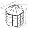 Image of Oasis Hex Greenhouse With Dimensions