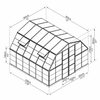 Image of Palram Americana 12x12 Greenhouse With Dimensions
