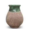 Image of Authentic French Green Biot Jar with Antiqued Base