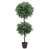 Image of Artificial Bayleaf Ficus Topiary Tree Two Ball Potted Topiary 130cm Main View