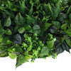 Image of Mixed Fern And Ivy Artificial Green Wall 80cm White Leaves