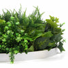 Image of Mixed Fern And Ivy Artificial Green Wall 80cm White Up Close
