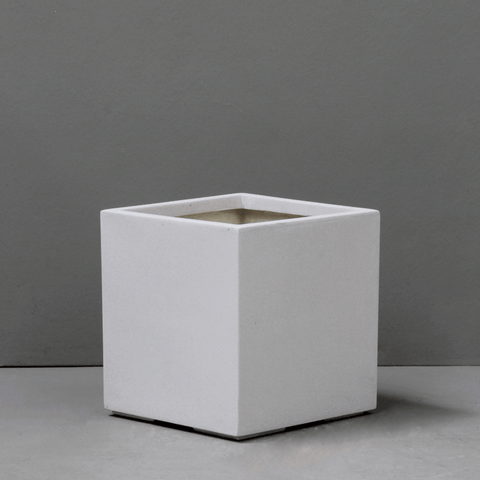 Lightweight Ivory Lite Terrazzo Cube Planter