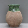 Image of Authentic French Green Biot Jar with Antiqued Base