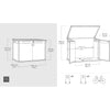 Image of Keter Cortina Mega Shed 2020L Dimensions