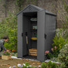 Image of Keter Darwin 4x4 Garden Shed (1.3 x 1.2m) Grey Actual View In The Garden