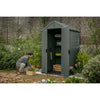 Image of Keter Darwin 4x4 Garden Shed (1.3 x 1.2m) Wood Green Actual View