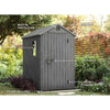 Image of Keter Darwin 4x6 Garden Shed in garden with key Features