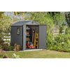 Image of Keter Darwin 6x6 Garden Shed (1.9 x 1.8m) Grey Full View In The Garden