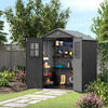 Image of Keter Darwin 6x8 Garden Shed - Grey With Tools