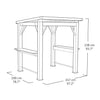Image of Keter Grill Gazebo - Grey Dimensions