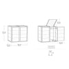 Image of Keter Hideaway Bin Storage Shed 2 Bin Dimensions
