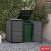 Image of Keter Hideaway Bin Storage Shed 2 Bin In The Garden