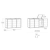 Image of Keter Hideaway Bin Storage Shed 3 Bin Deimensions