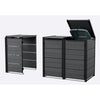 Image of Keter Hideaway Bin Storage Shed 3 Bin With Extended Bin