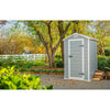 Image of Keter Manor 4x3 Garden Shed - Grey Full View Outdoor