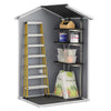 Image of Keter Manor 4x3 Garden Shed - Grey With Tools