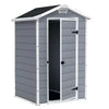 Image of Keter Manor 4x3 Garden Shed - Grey Close Up View