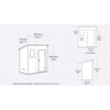 Image of Keter Manor Pent 6x4 Garden Shed - Grey Dimensions