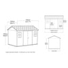Image of Keter Newton Plus Shed 7.5x11 (3.4m) Dimensions Side Entry