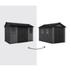 Image of Keter Newton Plus Shed 7.5x11 (3.4m) Side and Front Entry Full View