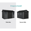 Image of Keter Newton Plus Shed 7.5x11 (3.4m) 2 Ways To Install