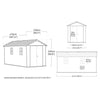 Image of Keter Newton Plus Shed 7.5x15 (2.3 x 4.7m) Single Door Dimensions