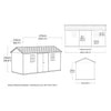 Image of Keter Newton Plus Shed 7.5x15 (2.3 x 4.7m) Double Door Dimensions