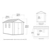 Image of Keter Newton Plus Shed 7.5x9 (2.7m) Interior Dimensions Front Entry