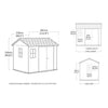 Image of Keter Newton Plus Shed 7.5x9 (2.7m) Interior Dimensions Side Entry