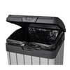 Image of keter rockford outdoor waste bin lid up close