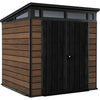 Image of Keter Signature Pent 7x7 Shed - Walnut Look (2.2 x 2.2m)
