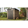 Image of Keter Signature Pent 7x7 Shed - Walnut Look (2.2 x 2.2m) In The Garden