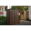 Image of Keter Signature Vertical Shed Walnut In The Garden