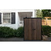 Image of Keter Signature Vertical Shed Walnut Full View In The Garden