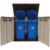 Image of Keter Store It Out Max Shed 1200L Brown/Beige With Trash Bins