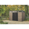 Image of Keter Signature Pent 11x7 Shed (3.4 x 2.2m) Ashwood Full View In The Garden