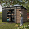 Image of Keter Signature Pent 11x7 Shed (3.4 x 2.2m) Walnut Actual View