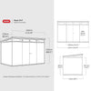 Image of Keter Signature Pent 11x7 Shed (3.4 x 2.2m) Dimensions