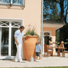 Image of Rainwater mini tank Terracotta In The Garden
