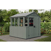 Image of Keter Working / Potting 6x8 Shed - Green Full View In The Garden