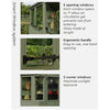 Image of Keter Working / Potting 6x8 Shed - Green Smart Window Syetem