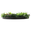 Image of Artificial Green Wall Disc White Country Fern Disc 100cm black side view