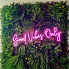 Image of Artificial Country Fern Recycled Vertical Garden Panel with Led Light Letters