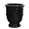 Image of Black decorative urn on a white background