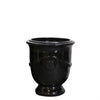 Image of Black small decorative urn on a white background