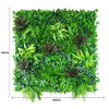Image of 1m x 1m UV Stabilised Coastal Greenery Artificial Vertical Garden Panel Dimensions