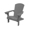 Image of Gray Adirondack chair on a white background
