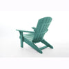 Image of Teal Adirondack chair from behind on a white background